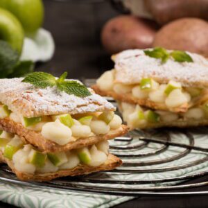 TARTALETAS DE PAPA Y MANZANA