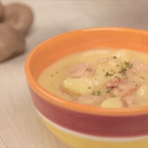 CREMA DE PAPA PASTUSA CON JAMÓN